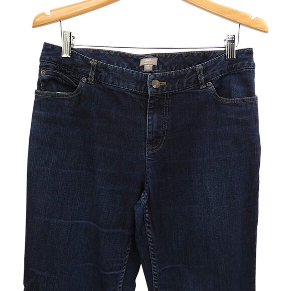 J. Jill Dark Wash Bootcut Jeans Sz 10 Stretch Classic Casual Everyday - Picture 3 of 6
